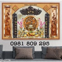 Tranh gạch men 3d ốp phòng thờ