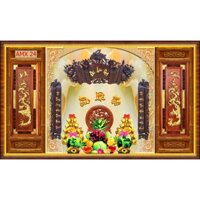 Tranh gạch men phòng thờ