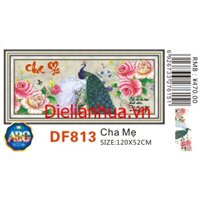 Tranh gắn đá Cha mẹ Df813 120x52cm