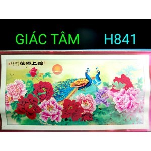 Tranh gắn đá H841 - Phú quý mãn đường (176x85)