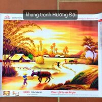 Tranh gắn đá Phong Cảnh Đồng Quê VS159 - đã đính