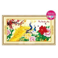 Tranh gắn đá phong thủy Phu Thuê Viên Mãn 77515 (84x45cm) [KHO SỈ] Tranh chất lượng cao
