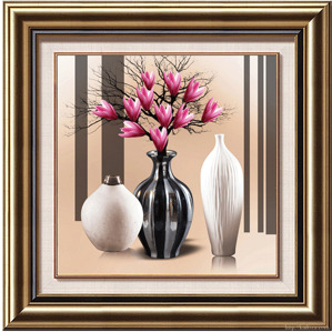 Tranh gắn đá S8053 - Bình hoa ly nghệ thuật