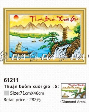 Tranh gắn đá thuận buồm xuôi gió - EVA61211 (EVA-61211)