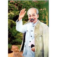 Tranh gắn đá toàn bộ - Tranh chân dung Bác Hồ