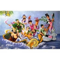 Tranh gắn đá toàn bộ - Tranh bát tiên