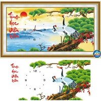 Tranh Gắn Đá  Tùng Hạc Diên Niên DF244 92x50cm, chưa đính