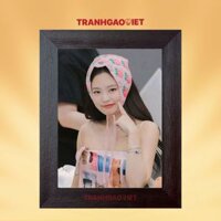 Tranh gạo màu ca sĩ nghệ sỹ Jennie - Black Pink