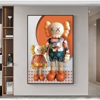 Tranh Gấu Bearbrick/ Kaws Cao Cấp Tráng Gương Treo Tường Phòng Khách/ Deco nhà/ Trang Trí Shop Thời Trang Quần Áo