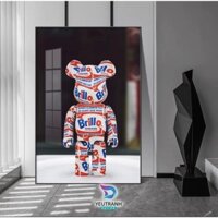 Tranh Gấu bearbrick Kaws Tráng Gương treo Tường Decor shop thời trang Quần áo quà tặng khai trương