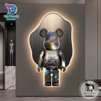 Tranh Gấu bearbrick/ Kaws Tráng Gương treo Tường Decor shop thời trang/ Quần áo/ quà tặng khai trương