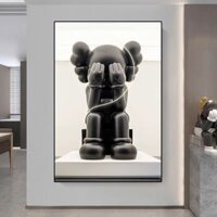 Tranh Gấu Bearbrick/ Kaws Tráng Gương Khung Nhôm Decor Phòng Gameming/ Phòng Khách/ Trang Trí Shop Quần Áo