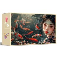 Tranh ghép hình 1000 mảnh Cá Chép Koi 50x80cm, Hạ Đông-puzzle