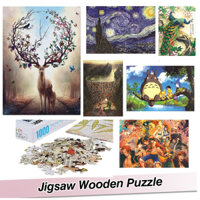 Tranh ghép hình 1000 mảnh gỗ chất lượng cao kèm keo, xếp hình 1000 miếng, Jigsaw puzzle 1000 pcs, tranh ghép 75x50