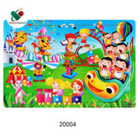 Tranh ghép hình cho bé 200 mảnh gỗ SIZE LỚN 44.5x29.5cm - Bộ xếp hình gỗ phát triển trí tuệ thông minh cho bé GH200