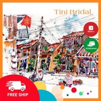 Tranh ghép hình Tini Puzzle 450 mảnh bằng giấy Hội An Old City - có nhận in theo yêu cầu tranh xếp hình 36x50