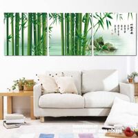 Tranh ghép treo tường TRÚC QUÂN TỬ 70*70cm*3 T270