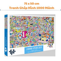 Tranh Ghép Xếp Hình 1000 Mảnh Doraemon Vui nhộn Jigsaw Puzzle 1000 Pcs (75 x 50 cm) Dành cho người lớn và trẻ em.