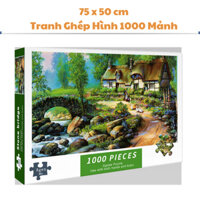 Tranh Ghép Xếp Hình 1000 Mảnh Cây cầu đá Jigsaw Puzzle 1000 Pcs (75 x 50 cm) Dành cho người lớn và trẻ em.