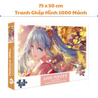 Tranh Ghép Xếp Hình 1000 Mảnh Hatsum miku Jigsaw Puzzle 1000 Pcs (75 x 50 cm) Dành cho người lớn và trẻ em.