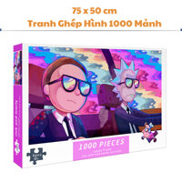 Tranh Ghép Xếp Hình 1000 Mảnh Rick and morty Jigsaw Puzzle 1000 Pcs (75 x 50 cm) Dành cho người lớn và trẻ em.