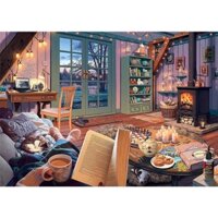 Tranh Ghép Xếp Hình 1000 Miếng Jigsaw Puzzle Warm Home, Ngôi Nhà Ấm Cúng (Kích thước 70 x50 cm)