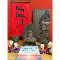 Tranh Gỗ Bồ Đề Tâm. Decor Phật Giáo. Tặng chân đế để bàn.