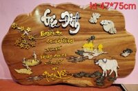 Tranh gỗ ghép thư pháp chữ GIA ĐÌNH - Mẫu 5