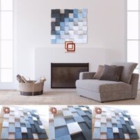 Tranh gỗ trang trí 3D XANH PASTEL (Wood mosaic) - (KÍCH THƯỚC 30x30 và 50x50cm)