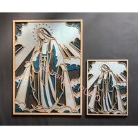 Tranh gỗ trang trí hình Đức Mẹ Maria