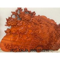 Tranh Gỗ treo tường hình quạt Phu thê viên mãn