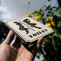 Tranh gỗ treo tường_(Bảng toilet, phòng vệ sinh,WC F05_CRN_01.42