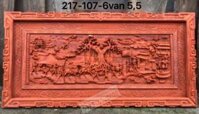 Tranh Gỗ Vinh Quy Bái Tổ Gỗ Hương 217cm
