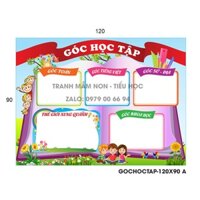 Tranh GÓC HỌC TẬP kích thước 120x90