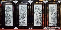 Tranh gốm sứ-Tứ quý, Tùng Cúc Trúc Mai -G152