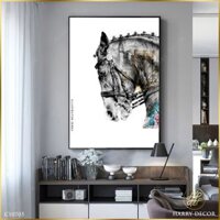 Tranh Hắc Mã Oai Vệ C10705