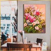 Tranh Hai Chú Chim Bên Hoa Loa Kèn TVCS1827