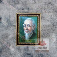 Tranh Hải Thượng Lãn Ông Lê Hữu Trác treo tường size nhỏ 27x36cm bằng vải bóng khung composite xịn xò