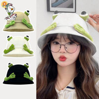 Tranh Hình Ếch Xô Nón Nhiều Màu Hình Ếch Rộng Vành Nón Người Lớn Mùa Hè Mùa Xuân Người Cá Mũ JP2 HY