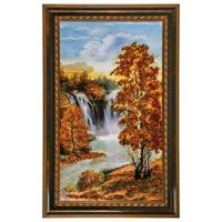 Tranh hổ phách “Landscape” Luxury Gift chất liệu Đá tự nhiên Hổ Phách kích thước 40×70 cm sang trọng