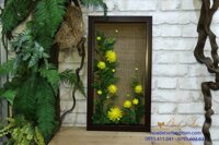 TRANH HOA ĐẤT SÉT – Tranh hoa cúc vàng