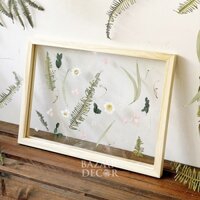 Tranh hoa khô "Vĩ cầm" ép khung gỗ A3 (33x45 natural)