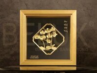 Tranh Hoa Lan Dát Vàng 24K- Phú Quý Cát Tường