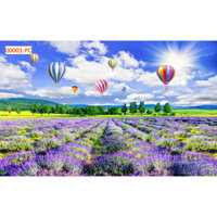 Tranh hoa lavender, tranh trang trí phòng khách, tranh nghệ thuật, tranh phong thủy, tranh 3d bóc dán,tranh decal