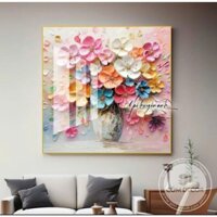 Tranh hoa mai đào decor Tết trang trí phòng khách treo tường nội thất phòng ngủ quà mừng tân gia tráng gương