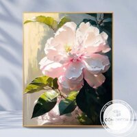 Tranh hoa mai đào decor Tết trang trí phòng khách treo tường nội thất phòng ngủ quà mừng tân gia tráng gương