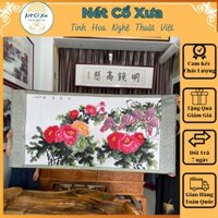 Tranh Hoa Mẫu Đơn và Hoa Đào Treo Tường Cực Đẹp và Sắc Nét