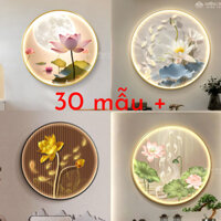 Tranh Hoa Sen Đèn LED trang trí phòng thờ, góc tu tập, trang trí quán cà phê, trà sữa