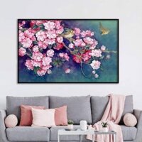 Tranh in canvas hình nghệ thuật 60x90 kèm khung