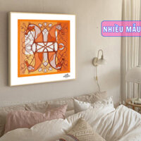 Tranh in canvas họa tiết Hermes Paris nhiều mẫu đã có khung trang trí spa, shop thời trang, khách sajnm homestay, villa